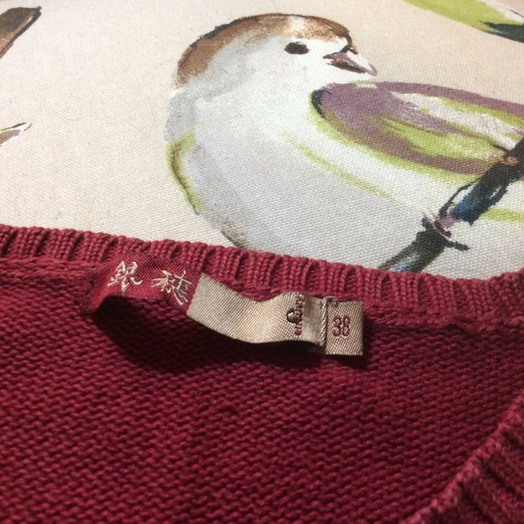 Vintage knit tank red pullover vest mother of pearl buttons Anthropologie style - Picture 8 of 8